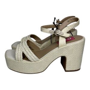 New Pop Women's Applaud Heeled Sandals Natural Size 9 M
